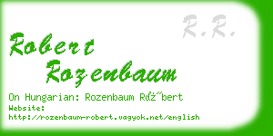 robert rozenbaum business card